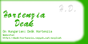 hortenzia deak business card